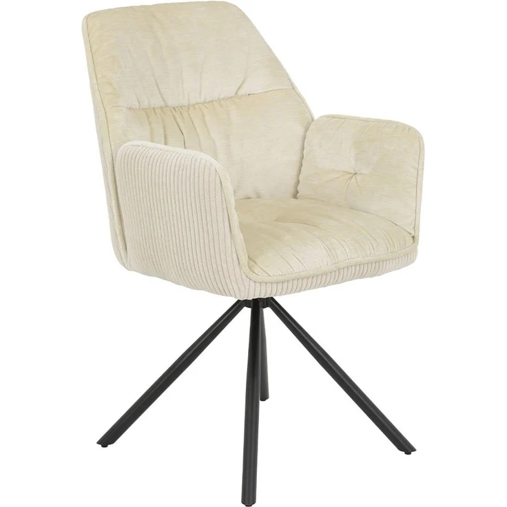 Armlehnenstuhl Aalen / Amira S, Stoff, Beige, 56 x 89 x 61 cm – Bild 2