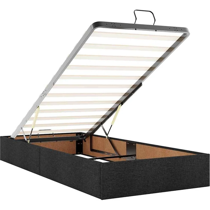 vidaXL Ottoman-Bett ohne Matratze Schwarz 90x200 cm Stoff 3310849 – Bild 6