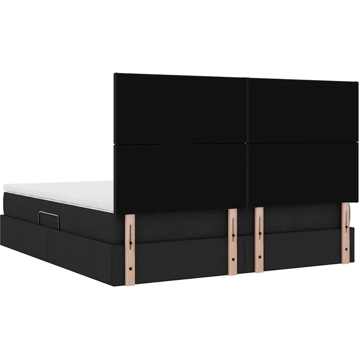 vidaXL LED-Speicherbett mit Matratze Schwarz 160 x 200 cm Stoff 3372365 – Bild 12