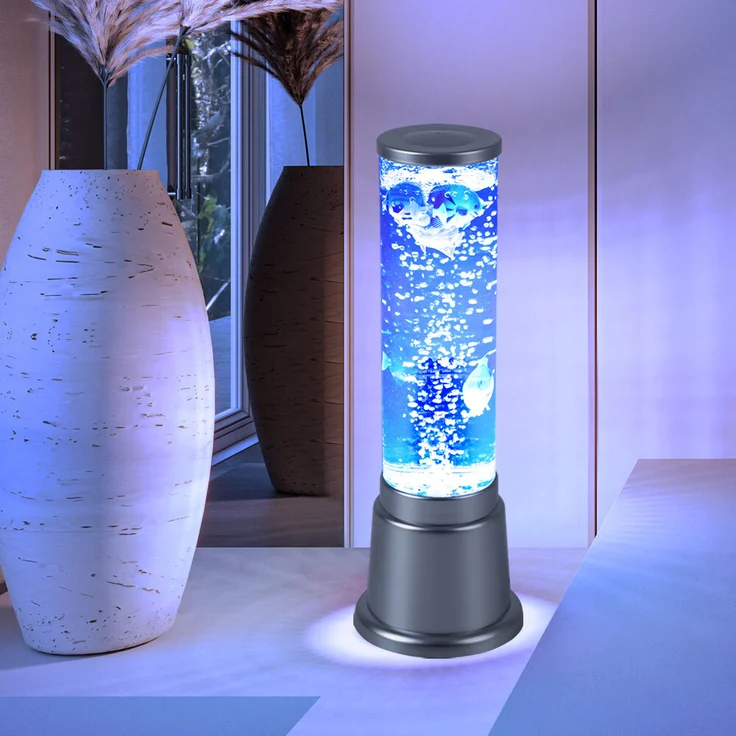 RGB LED Wassersäule mit Deko-Fischen, Farbwechsler – Bild 3