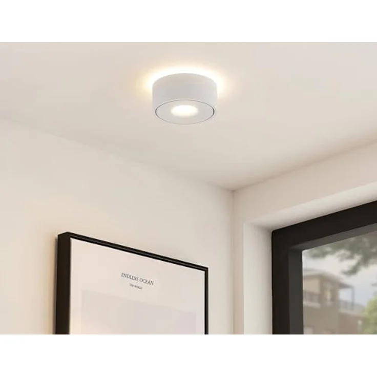 Arcchio LED Deckenleuchte Ranka, 2-flammig in Weiß aus Aluminium, energiesparende Flurleuchte mit mitgelieferten Leuchtmitteln – Bild 3