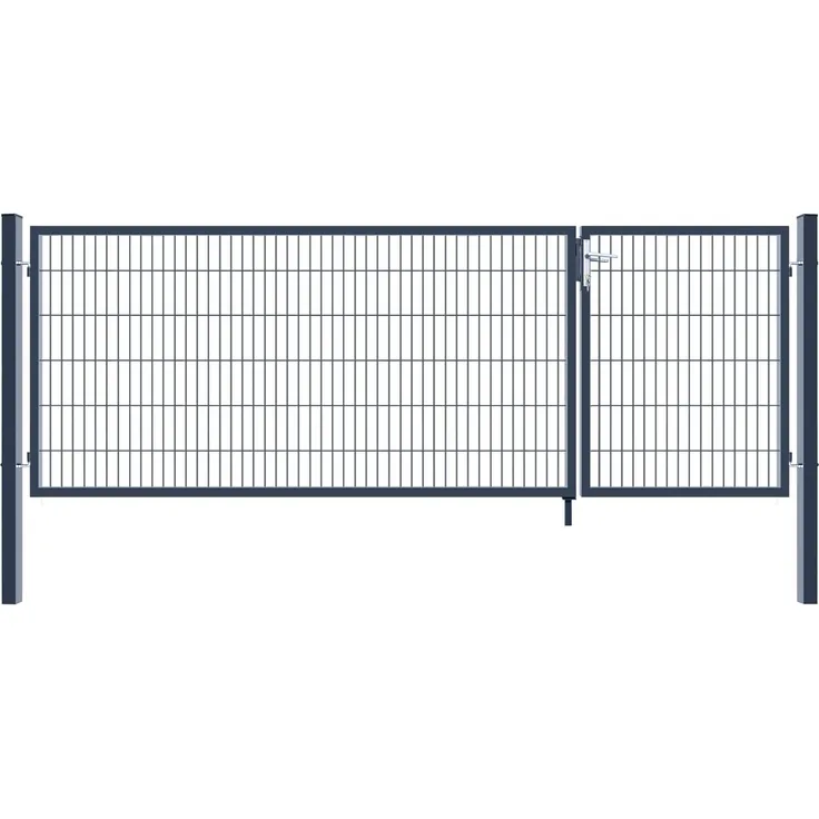 HOME DELUXE Doppelflügel Gartentor ADITUS - 120 x 350 cm Anthrazit