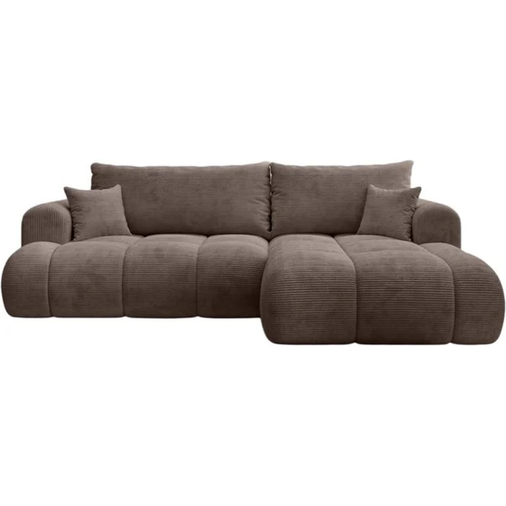 thematys Ecksofa TREVIO 260x165 cm, mit Schlaffunktion, mit Bettkasten, Braun (Poso 06), Ausrichtung rechts – Bild 3