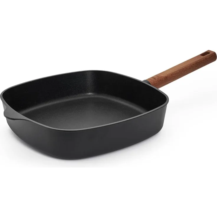 Woll Eco Logic Induktion Guss-Viereckpfanne 28x 28 cm 6,5 cm hoch 3,5 L Holzstiel