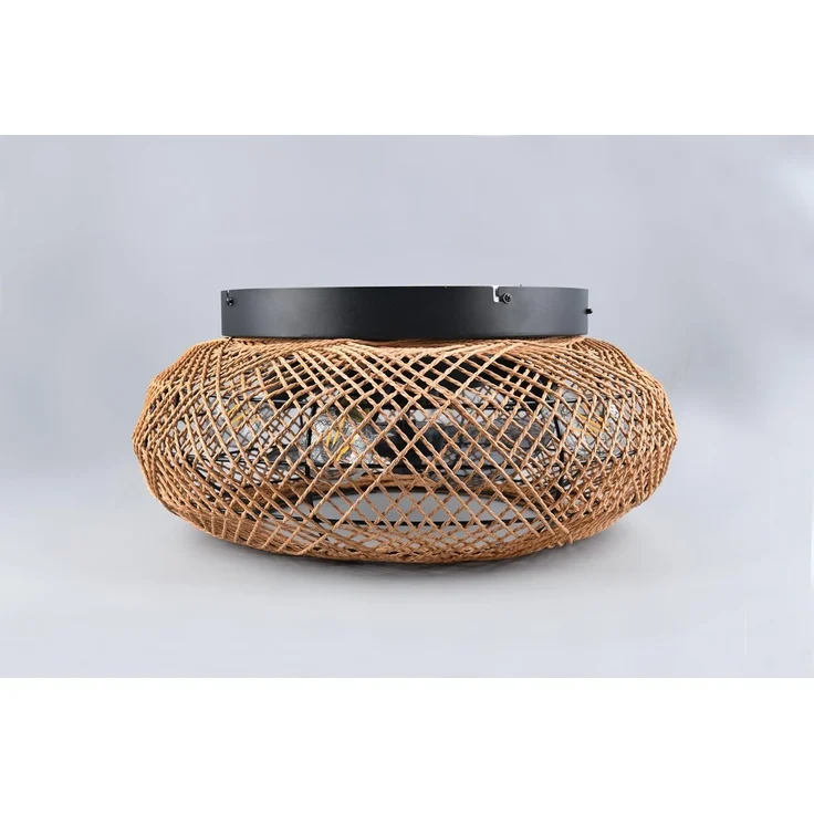 Boho Deckenleuchte LILLESAND mit Ventilator und Fernbedienung, Ø 50cm – Bild 7