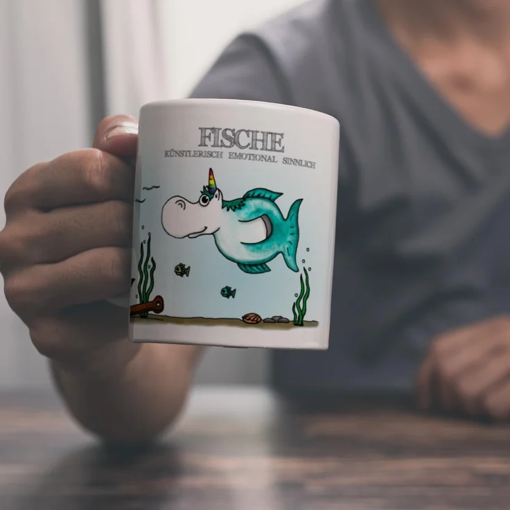 speecheese Tasse Honeycorns Kaffeebecher mit Sternzeichen Fische Motiv Tasse Becher – Bild 2
