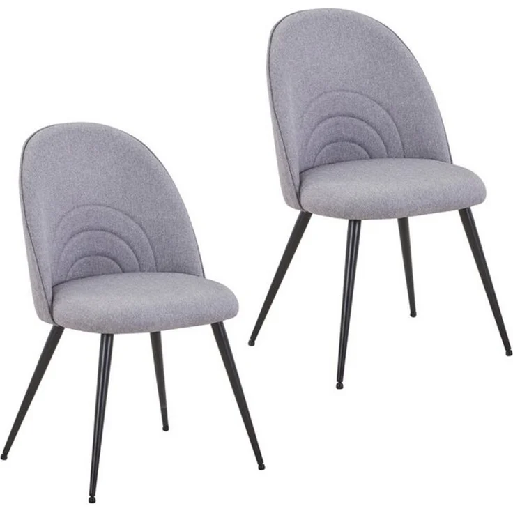 SVITA Esszimmerstuhl ANITA (2er-Set), Besucherstuhl, Küchenstühle, 2 Stück, Stoffbezug, Grau – Bild 4