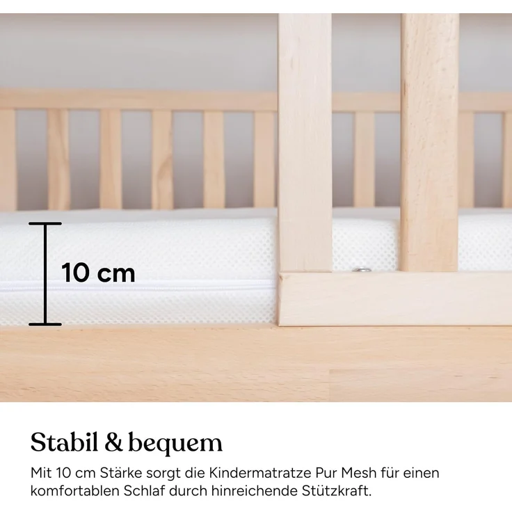 Ehrenkind® Kindermatratze PUR MESH | Baby Matratze 80x180 Standard 100 by OEKO-TEX | Babymatratze 80x180 aus hochwertigem Schaum und Hygienebezug – Bild 2