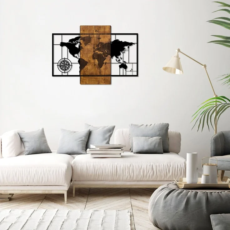 Wallity Wanddekoobjekt 50% WOOD (Thickness: 3 cm) / 50% METAL, 58 x 85 cm L1330 – Bild 5