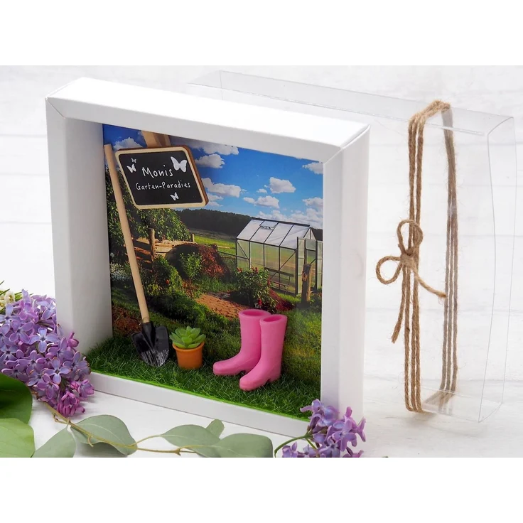 ZauberDeko Geschenkbox Geldgeschenk Garten MIT NAME Gutschein Gewächshaus Blumen Geschenk – Bild 3