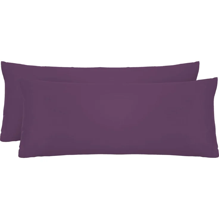 biberna Feinjersey-Kopfkissenbezug, dunkel violett, 40x60 cm – Bild 1