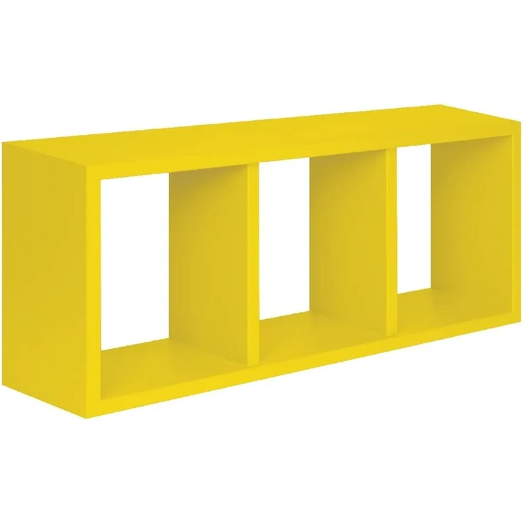 Homemania HOMSAN_014 Tristano Wandregal, Schlafzimmer, Büro-MDF, Gelb, 70 x 30 x 15,5 cm – Bild 1