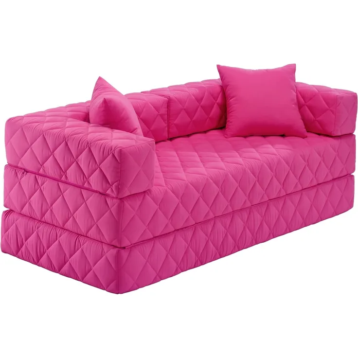 Traumnacht Schlafsofa, mit 2 Spitzkissen, 195 x 80 x 40 cm, rosa