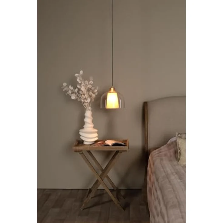 Lucide GUNHILD Pendelleuchte, Ø 24 cm, 1xE27, transparent, höhenverstellbar, dimmbar (ohne Dimmer) – Bild 4