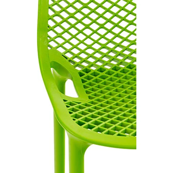 CLP Barhocker Air, Grüner Kunststoff, ergonomische Form, 75 cm Sitzhöhe, wasserdicht, UV-beständig, 2er Set – Bild 5