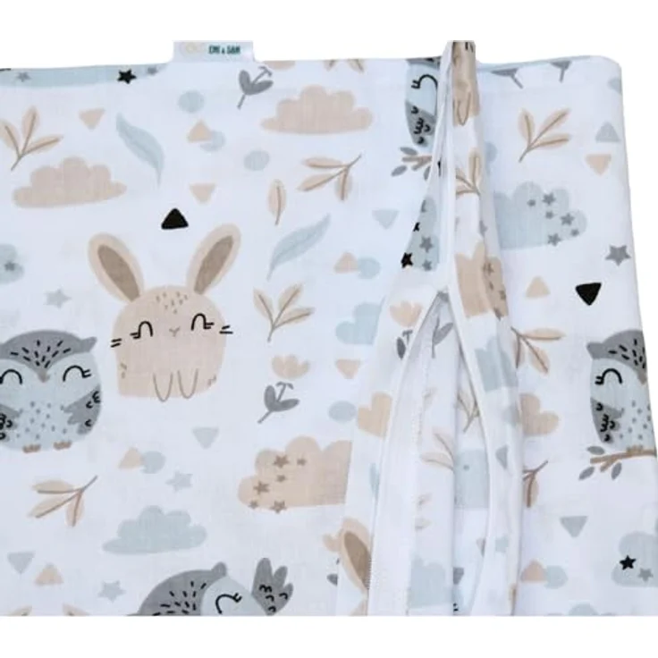 EMI & SAM Stillkissen Bezug Ersatzbezug 40x145cm für Seitenschläfer, 21L. Waldfamilie - Bezug – Bild 4