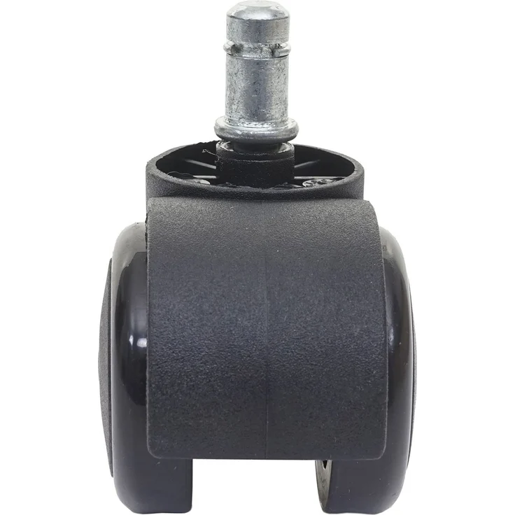 5er-Set Hartbodenrollen HWC-H86, Bürostuhl-Rollen Stuhlrollen, 150kg belastbar Ø 11mm ~ schwarz – Bild 5