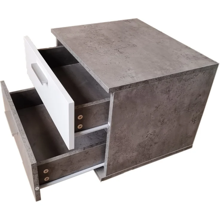 HTI-Line Nachtkommode Nachtschrank Nina mit zwei Schubladen (Stück, 1 St, 1 Nachtschrank), Nachttisch Nachtkommode Nachtkonsole – Bild 4