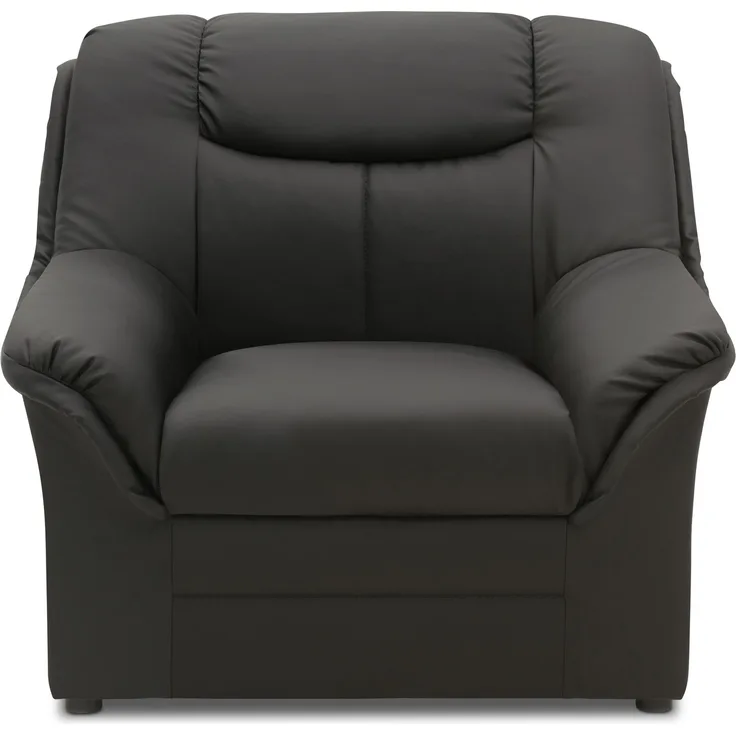 DOMO. collection Sessel Berlin FK, Polstersessel mit Federkernpolsterung, Armsessel, Cocktailsessel, Loungesessel 95 x 90 x 89 cm (BxTxH), schwarz