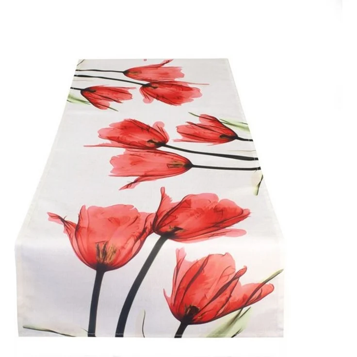 Delindo Lifestyle Tischläufer Tulpen, modern bedruckte Motiv Tischdecke für Frühling und Sommer, 40x140 cm – Bild 4
