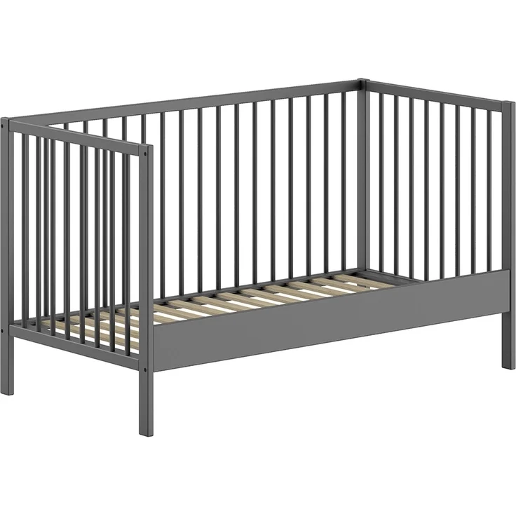 Babybett >Dino< in Buche Anthrazit, Massivholz - 144x84,4x75,5cm (BxHxT) – Bild 4