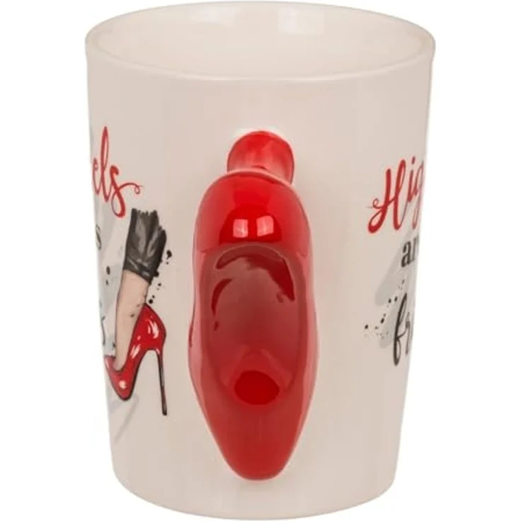 Tasse High heels are girls best friends Kaffeebecher mit Schuh als Henkel 375 ml – Bild 3