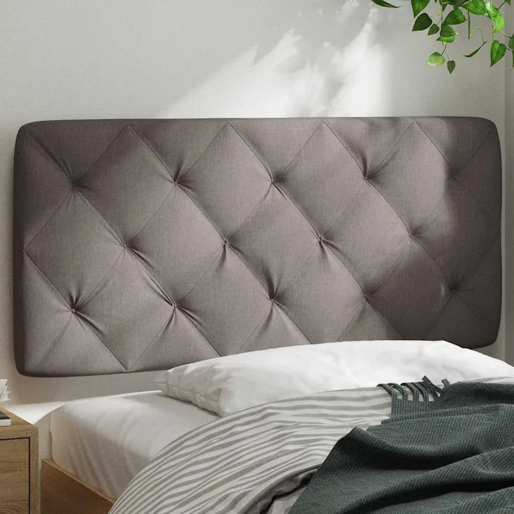 vidaXL Kopfteil-Kissen Taupe 100 cm Stoff – Bild 3