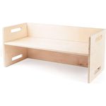 Ehrenkind Kinderhocker Montessori Wendehocker & Wendebank, Kindersitzgruppe Kinderzimmer (aus hochwertigem Holz, Hocker & Bank für Kinderzimmer), aus Birkenschichtholz