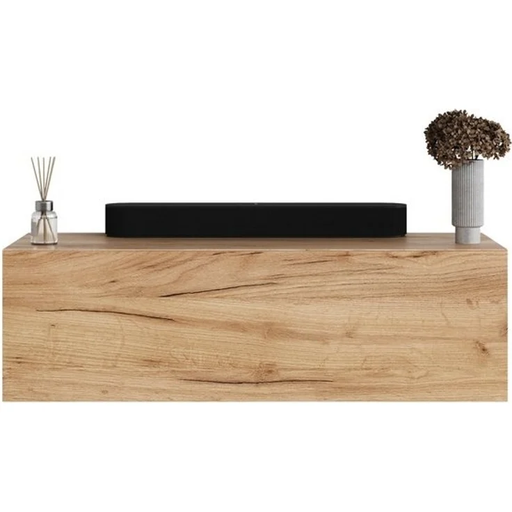 Planetmöbel Garderoben-Set Hängeschrank WEST 100 cm gold eiche, (Garderobenschrank, Wandgarderobe hängend oder stehend), in verschiedenen Farben – Bild 4