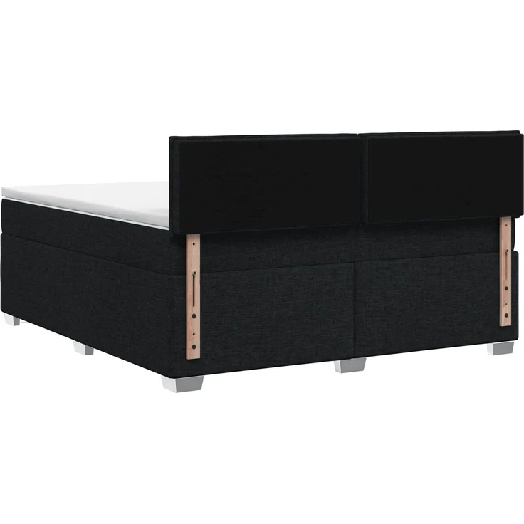vidaXL Boxspringbett mit Matratze Schwarz 140 x 200 cm Stoff 3450490 – Bild 8