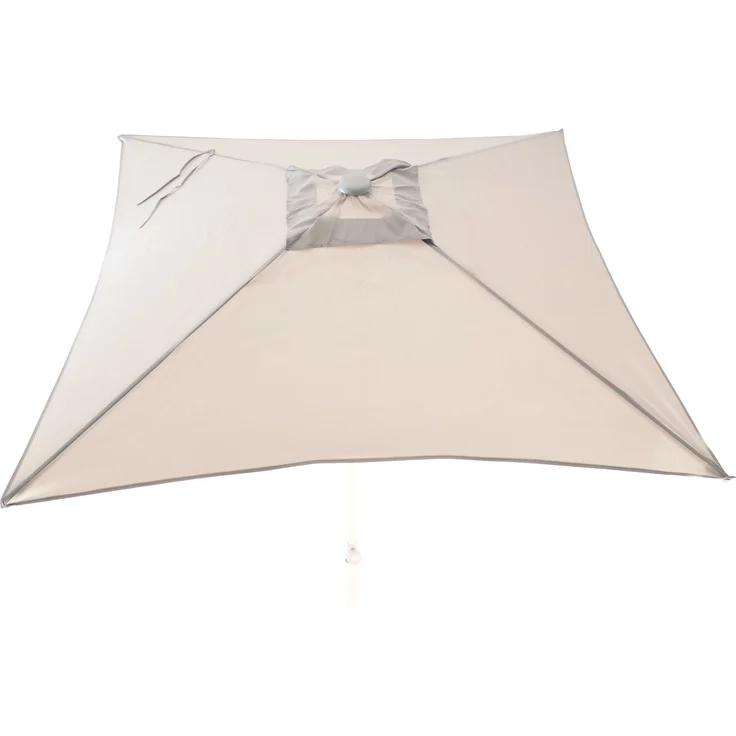 Sonnenschirm Elba eckig, Aluminiumgestell modern, hellgrau, 150 cm, schräg stellbar – Bild 4