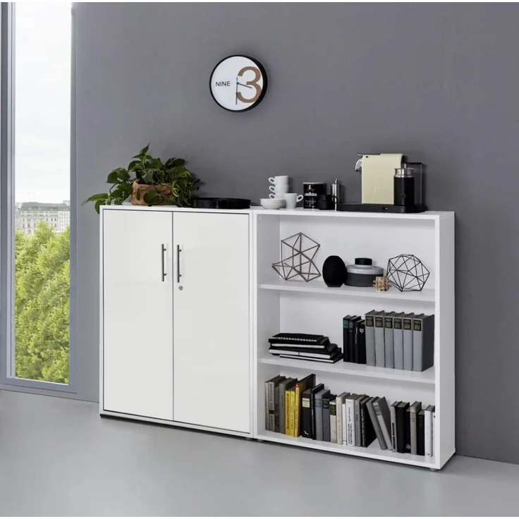 BMG Möbel Aktenschrank Office Edition Schrankwand 1 niedrig abschließbar, in verschiedenen Farben – Bild 1