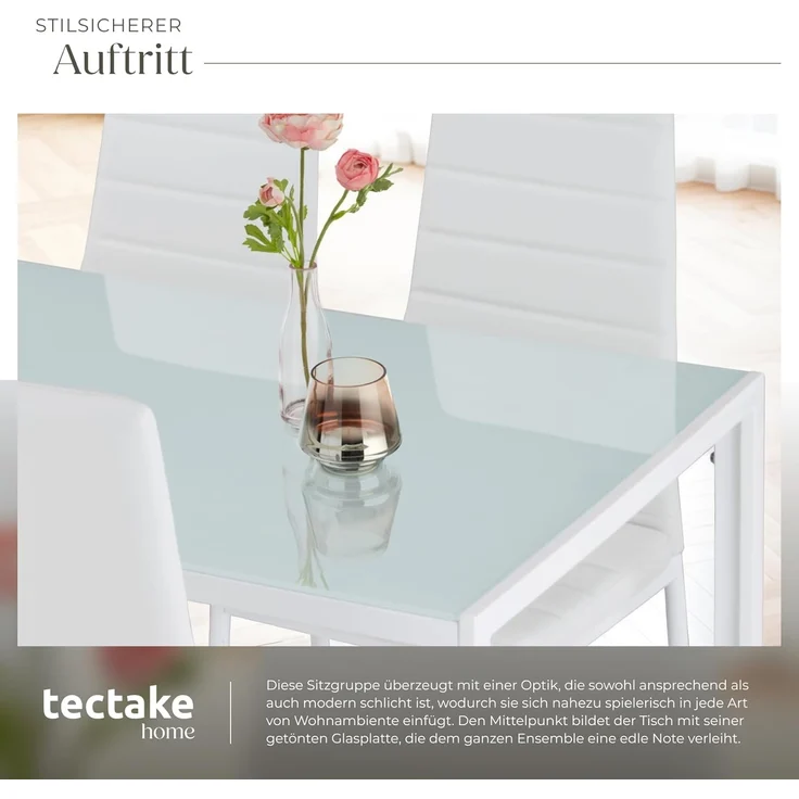tectake Sitzgruppe Esszimmergruppe, (Set, 5-tlg), 5-teilig – Bild 5