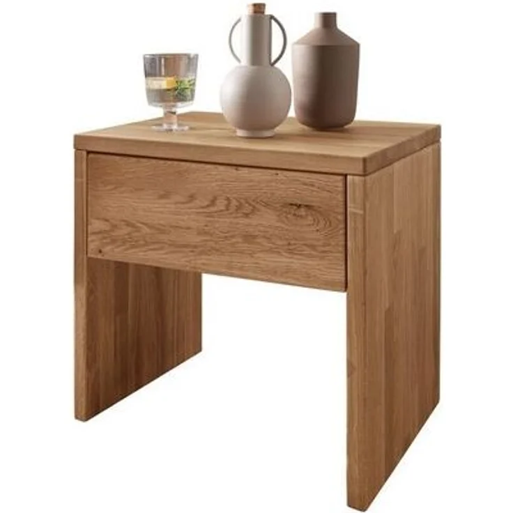Nachttisch 45x45cm 'Kiara' Wildeiche massiv geölt mit SK – Bild 2
