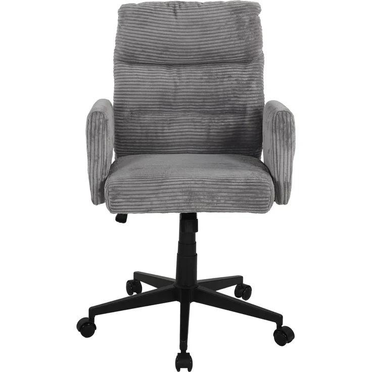 Bürostuhl >Charly< Taschenfederkern, in grau, Kordstoff - 64x96x64cm (BxHxT) – Bild 2
