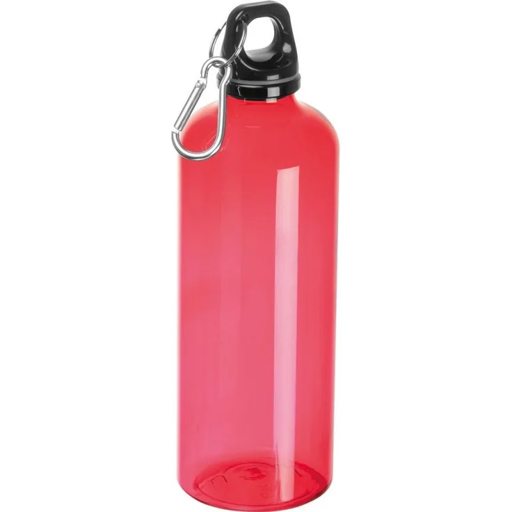 Macma Trinkflasche Sporttrinkflasche mit Karabinerhaken / 600ml / Farbe: rot