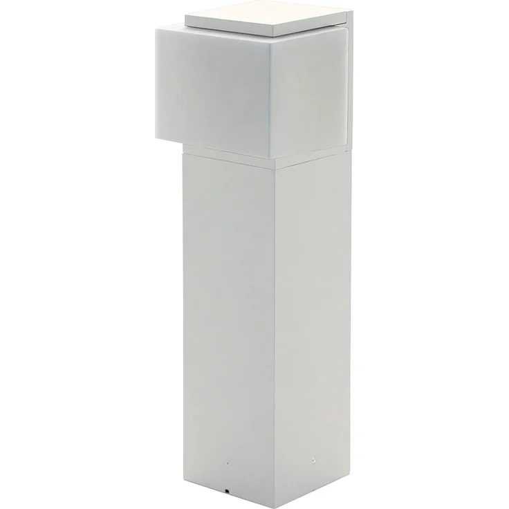 Außen-Stehleuchte, Alu, Glas weiß, H 40 cm – Bild 5