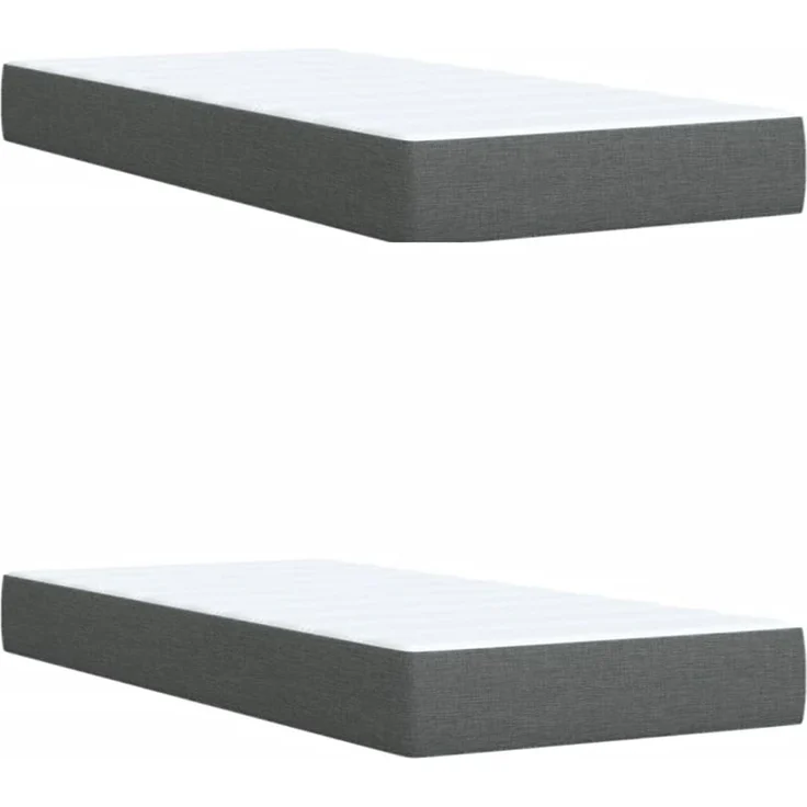 vidaXL Boxspringbett mit Matratze Dunkelgrau 200x200 cm Stoff 3289102 – Bild 10