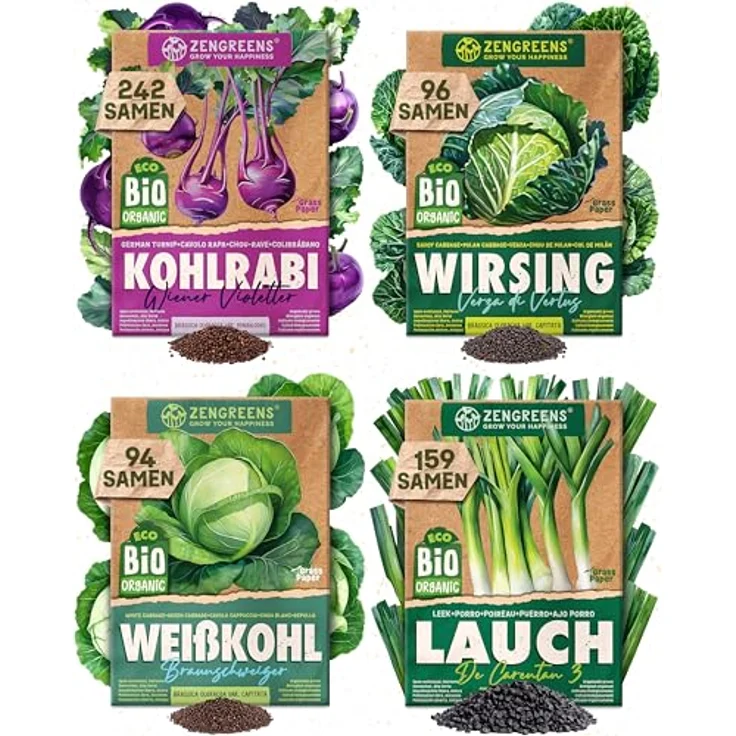 ZenGreens® - Bio Gemüsesamen im 50er Set - 50 Gemüse Samen für den einfachen Anbau im Garten, Balkon oder Hochbeet - Pflanzensamen - Saatgut – Bild 23