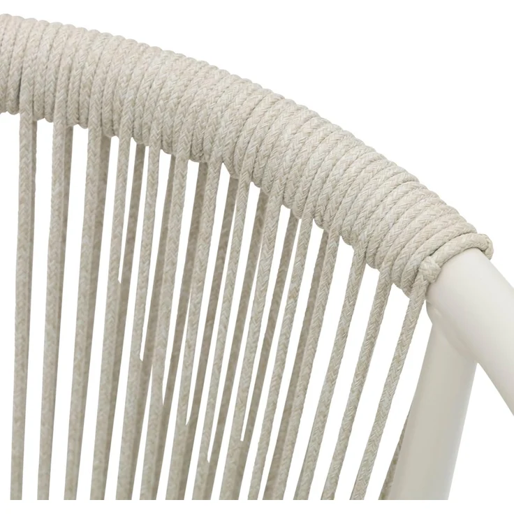 IDIMEX Gartenstuhl TAVOLO (6 St), Terrassenstuhl 6er Set mit Rope Rückenlehne und Sitzkissen cremeweiß – Bild 7