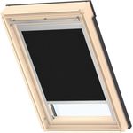 Verdunklungsrollo DBL C02 4249, VELUX, verdunkelnd, ohne Bohren, in Führungsschienen, VELUX »Pick & Click!«, alufarbene Führungsschienen & Griffleiste