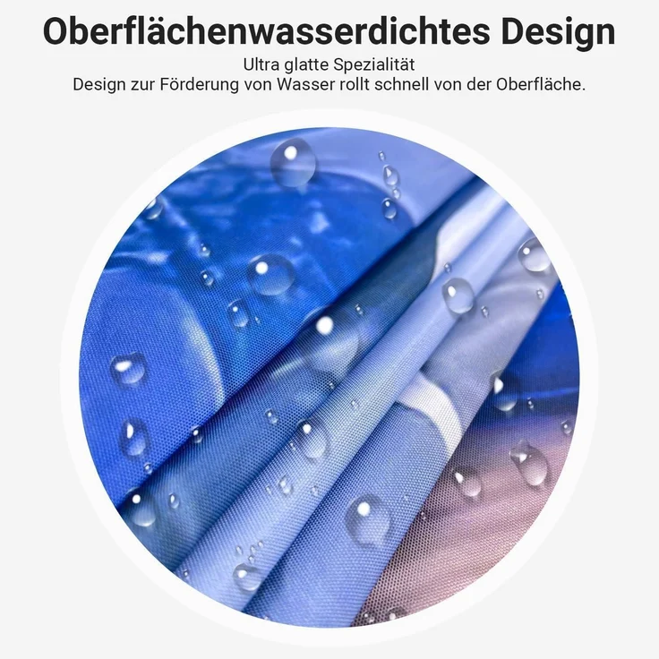 Duschvorhang Waschbar Antischimmel Blauer Vogel 180 x 160 cm – Bild 3