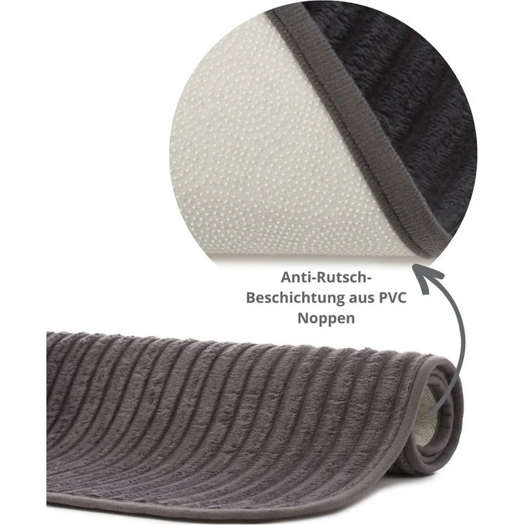 liebling Badematte Badvorleger, Badteppich, rutschhemmend beschichtet, fußbodenheizungsgeeignet, Polyester, quadratisch, starke Saugfähigkeit, für alle Bodenbeläge, in verschiedenen Farben – Bild 3
