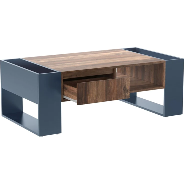 Schrank Holzfarbe Schwarz Sideboard Aufbewahrung Kommode Spanplatte Melamin modern 111x40x60cm – Bild 9