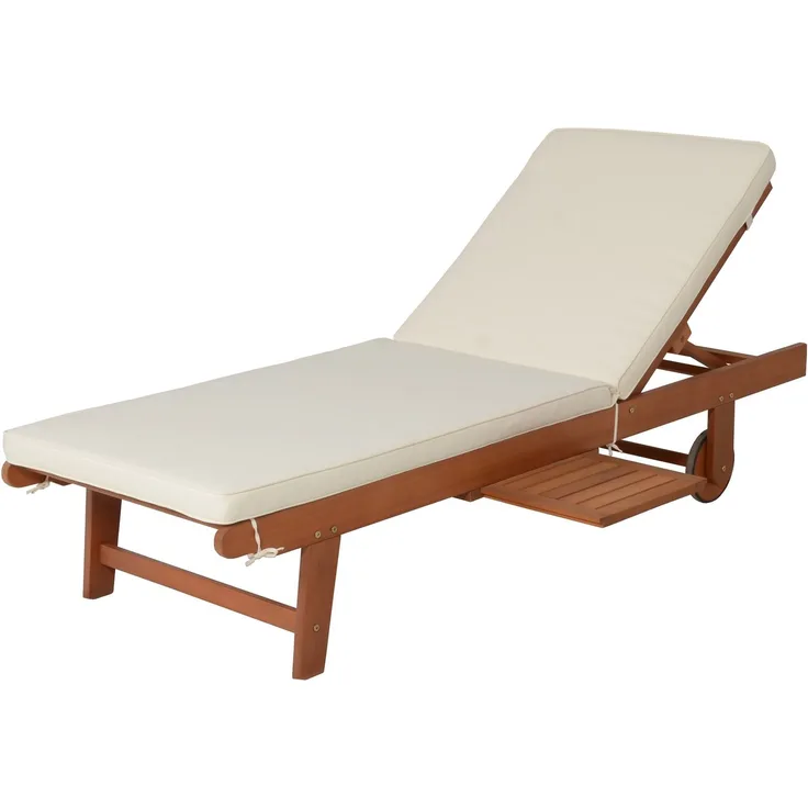 Sonnenliege SAN DIEGO, beige, inkl. Auflage