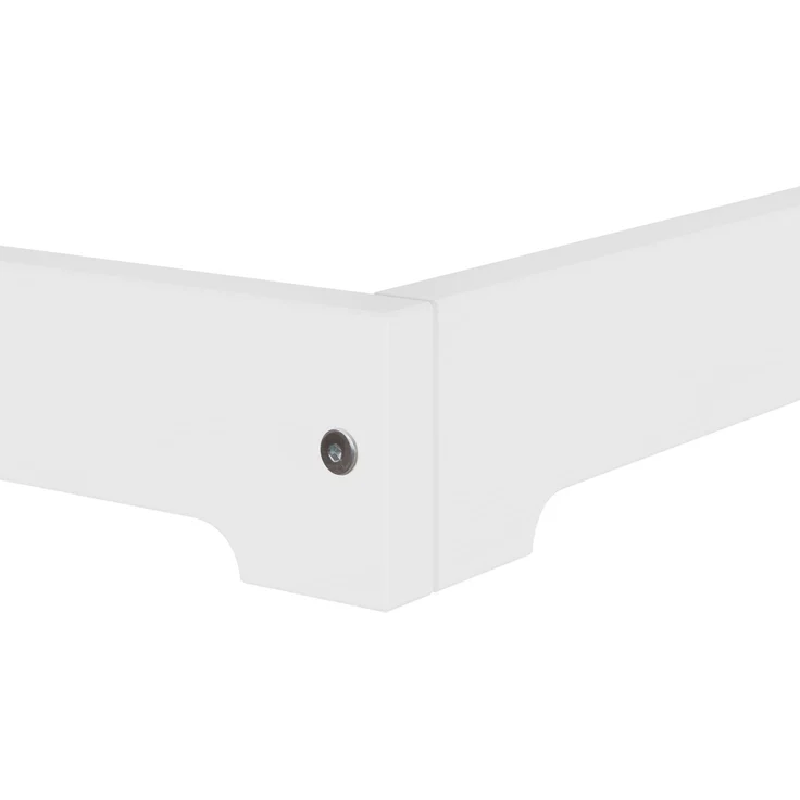 Schmales Holzbett extra niedrig Kiefer weiß 80x190 Zubehör wählbar V-60.47W-08-190ohne Zubehör – Bild 8