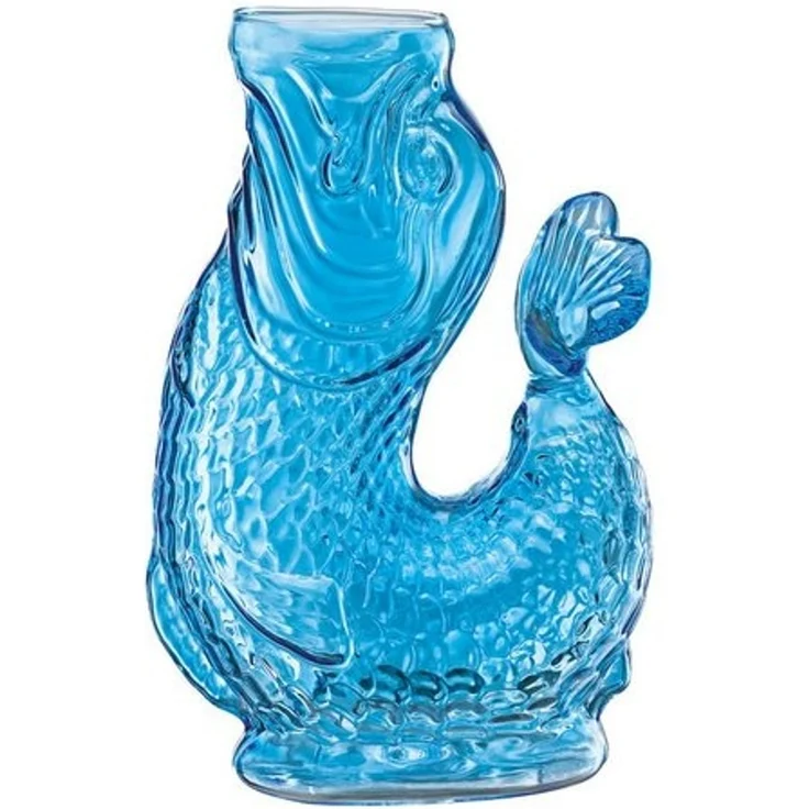 Glaskaraffe Karaffe Krug Kanne Gluckert beim Ausgießen 1L cilio NEMO blau 291322 – Bild 3