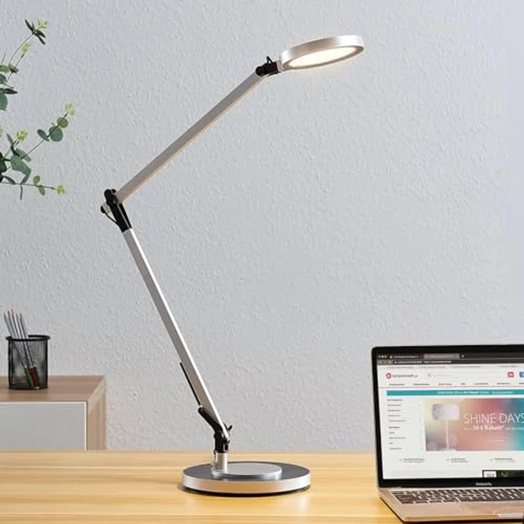 Lindby Rilana, LED Tischlampe dimmbar aus Metall für Arbeitszimmer & Büro – Bild 2