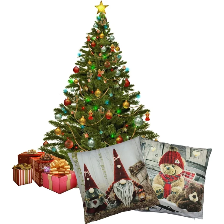 Haus und Deko Tischdecke Kissenbezug 40x40 cm Weihnachten Kissen Deko Samt (1-tlg) – Bild 7