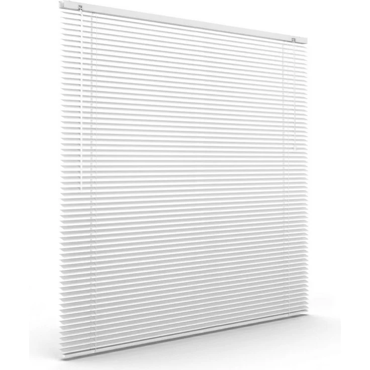 Victoria M. Jalousie LightLess Prime Aluminium-Jalousie 55x130 cm Weiß matt, mit Bohren, ohne Bohren, geklemmt oder verschaubt, L Profil 25 mm Lamellen, feuchtigkeitsbeständig, verdunkelnd – Bild 2